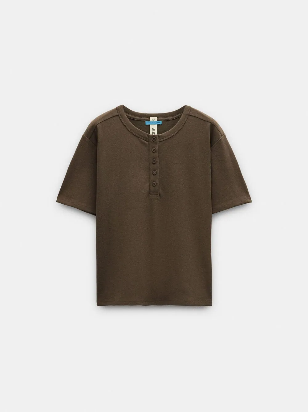 Cotton t-shirt with buttons