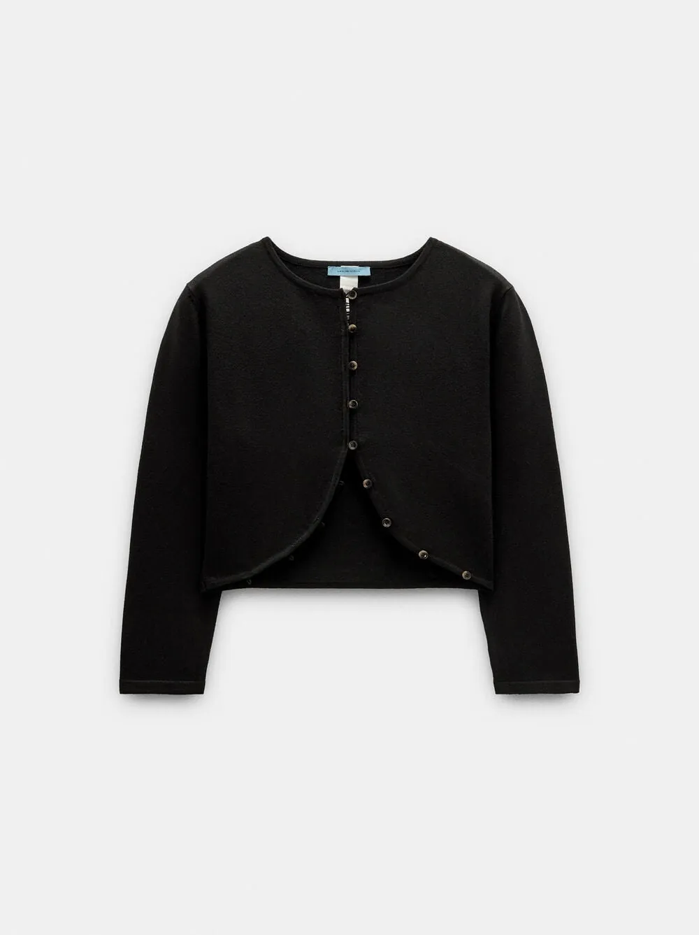 Short knit cardigan with buttons
