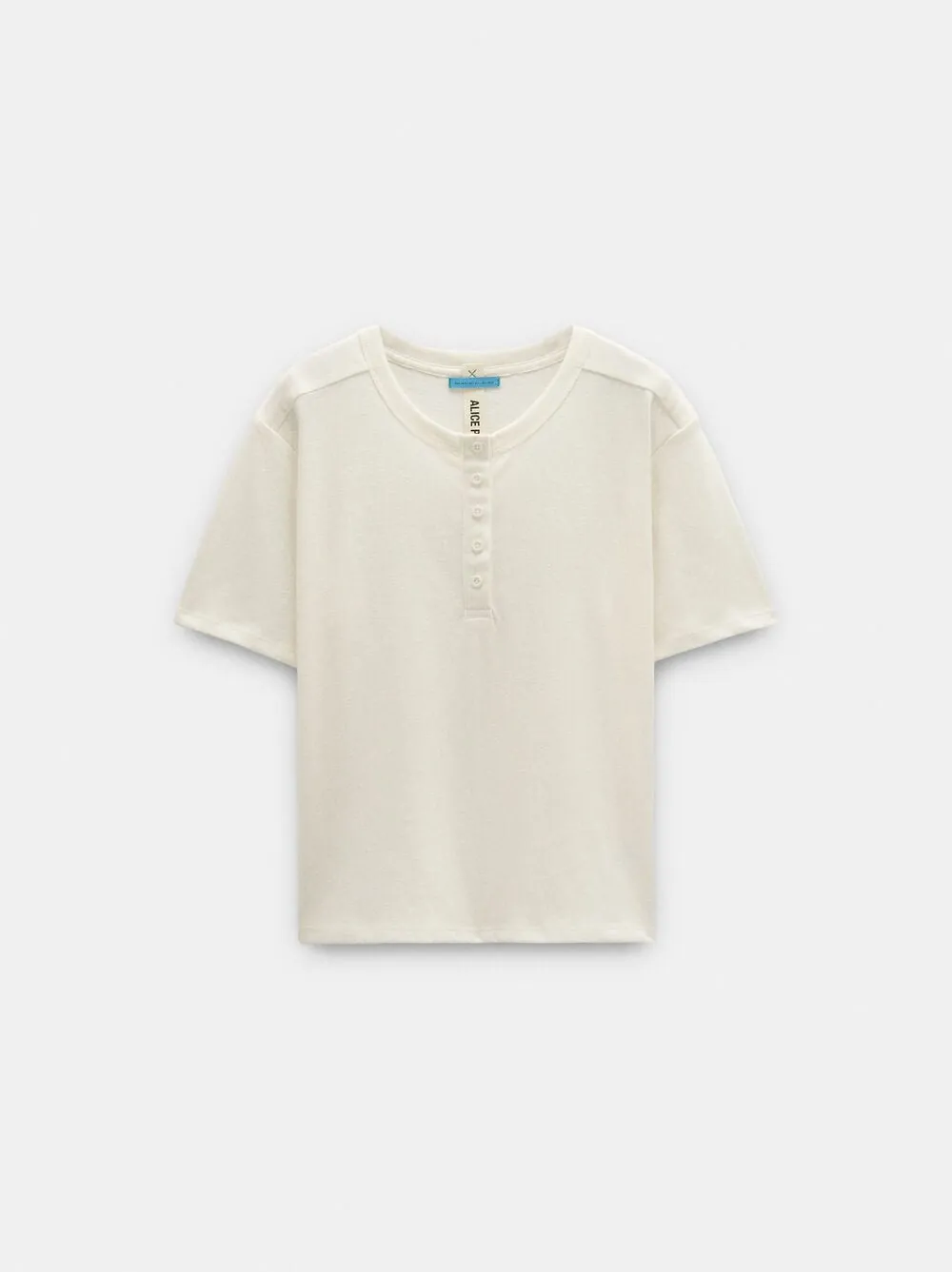 Cotton t-shirt with buttons