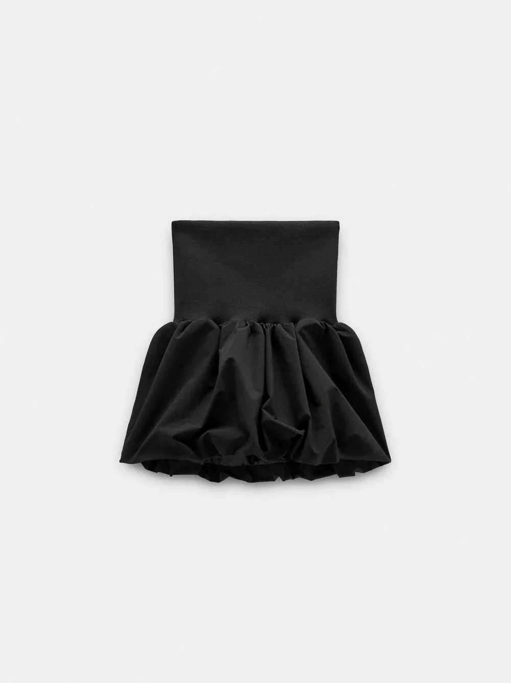 Short balloon skirt with sash