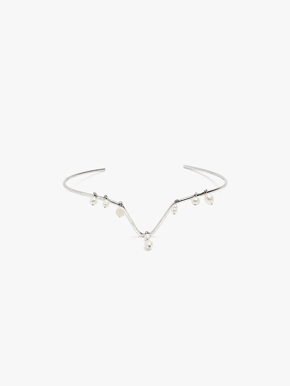 Metal Headband With Pearls