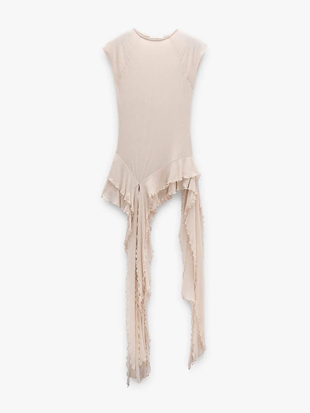 Semi-Transparent Top With Ruffles