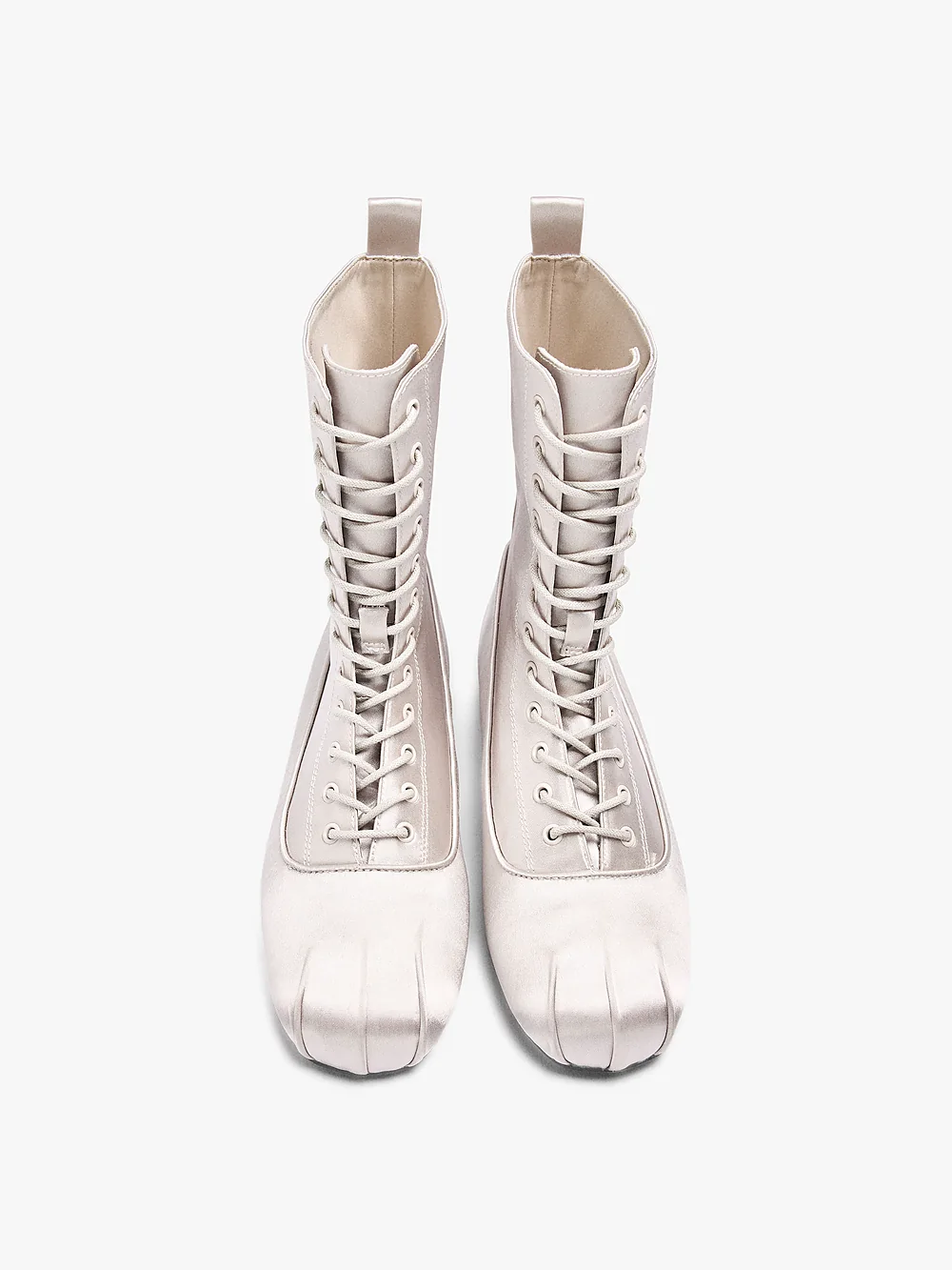 Flat Boots With A Satin Finish