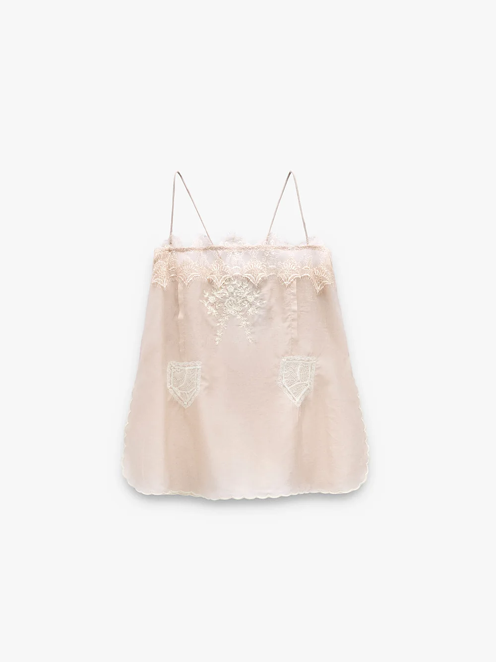 Top With Semi-Transparent Straps