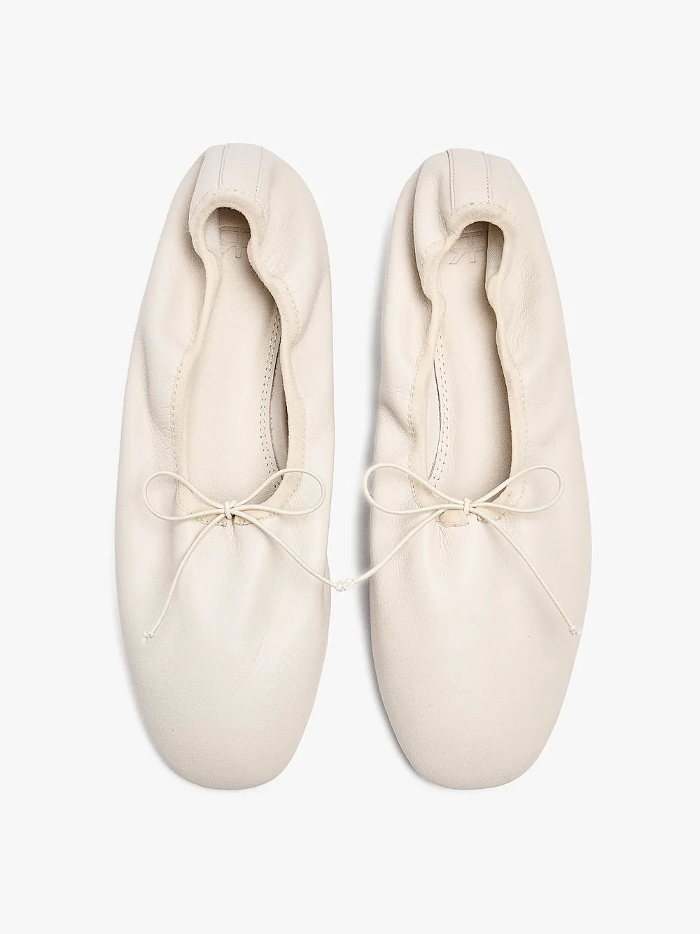 Leather Ballet Flats With Elastic