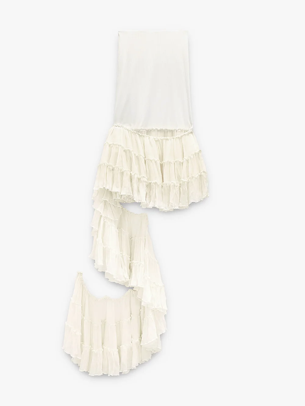 Strapless Dress With Ruffles