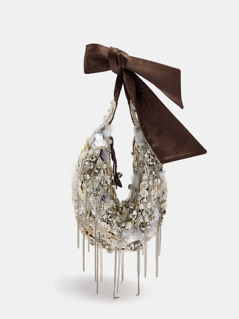 Party bag with pearls and buttons