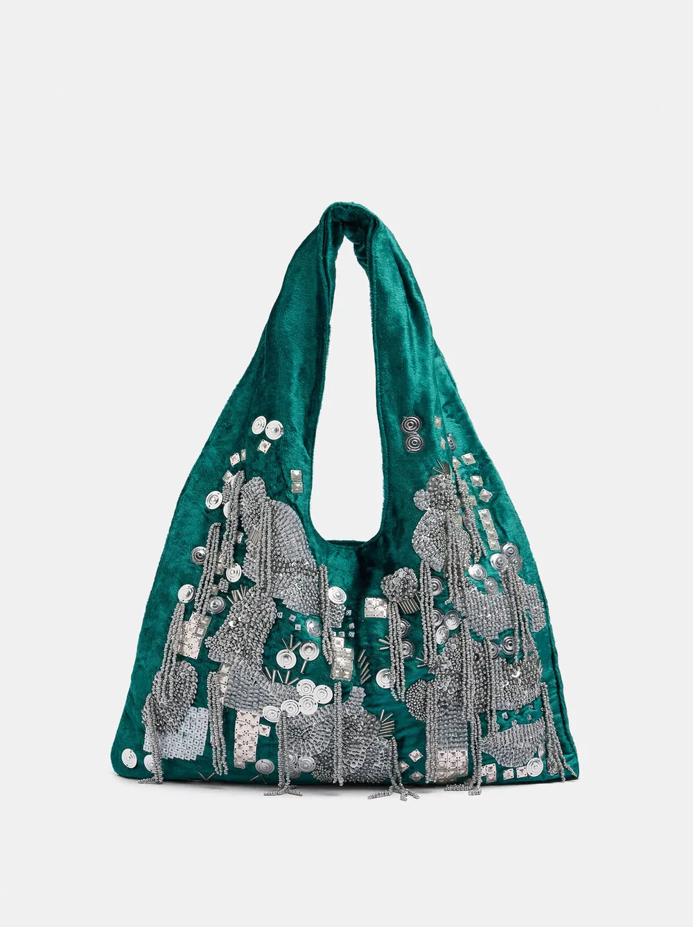 Velvet and sequin party bag