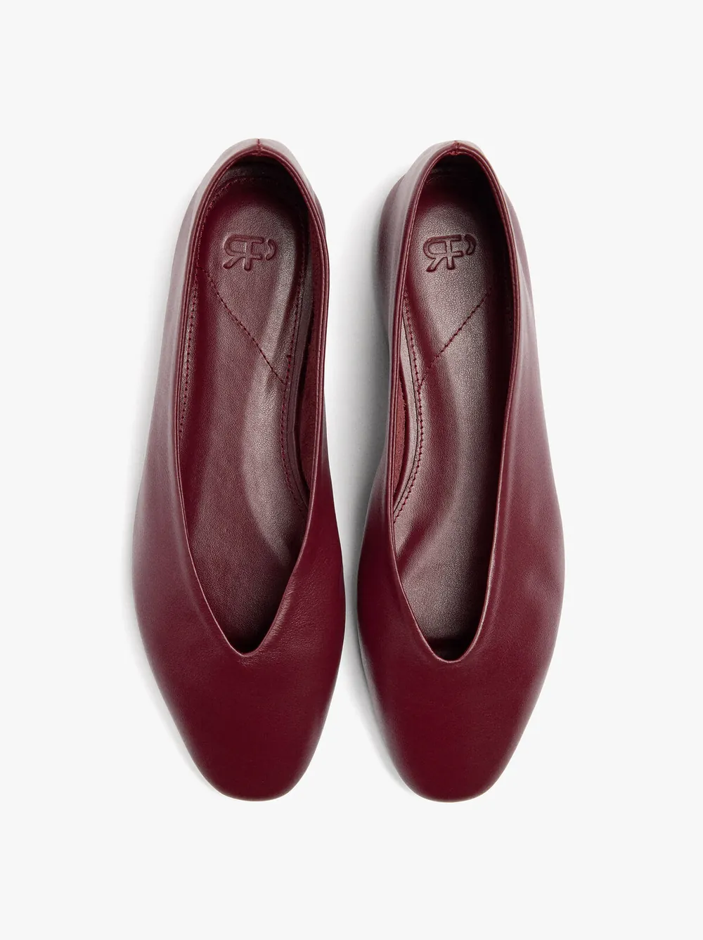 Plain leather ballet flats