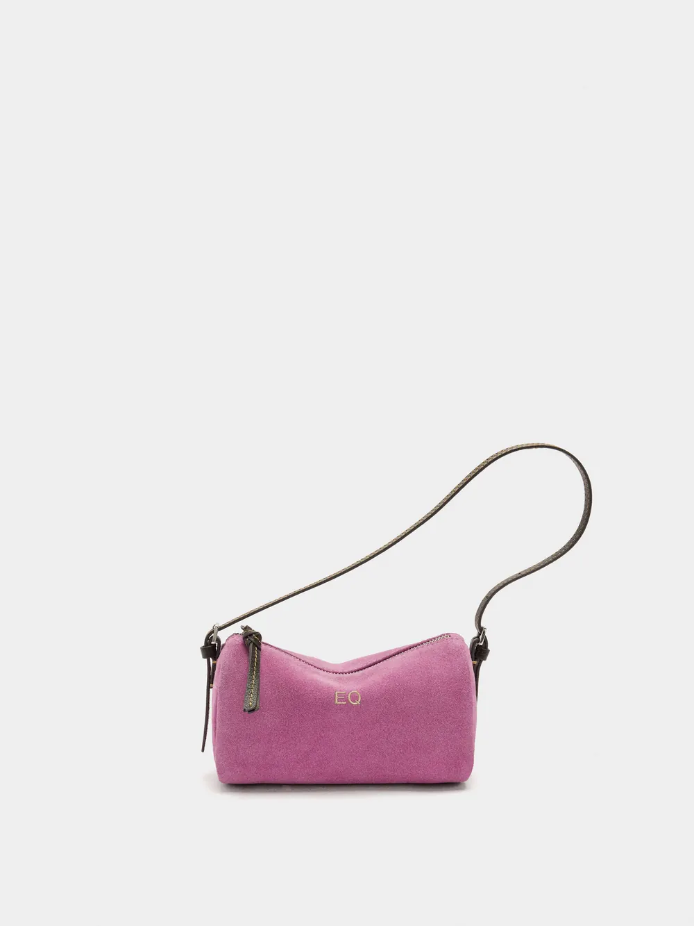 Elongated leather crossbody bag