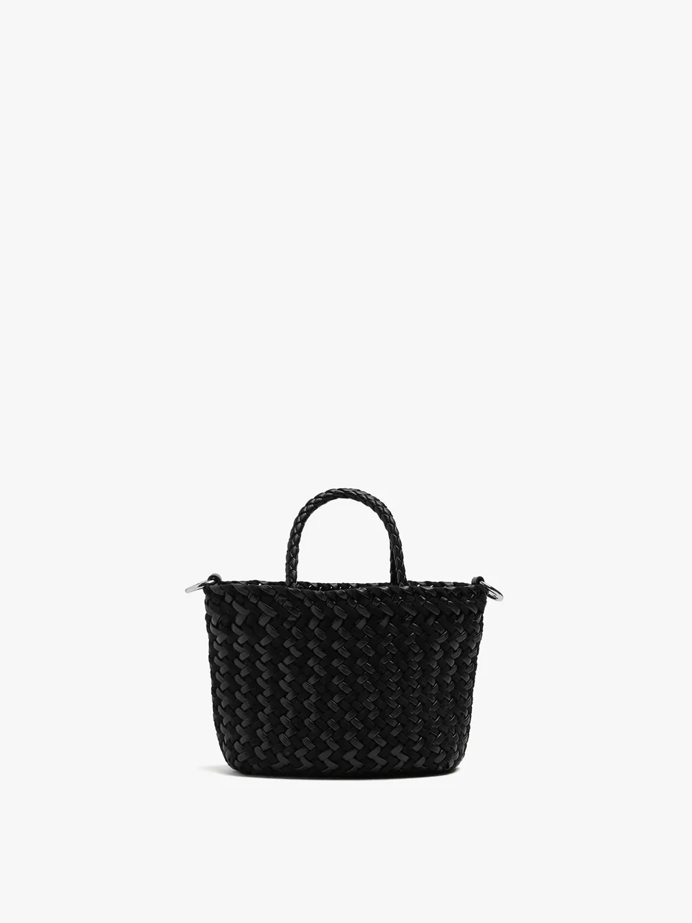 Tote bag with braided detail and removable pouch