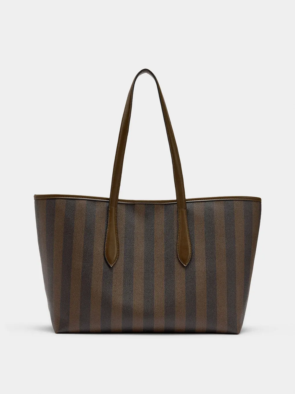 Shopper bag with stripes with removable bag