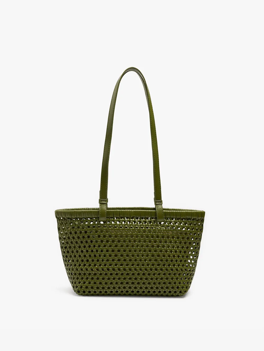 Tote bag with braided detail and removable pouch