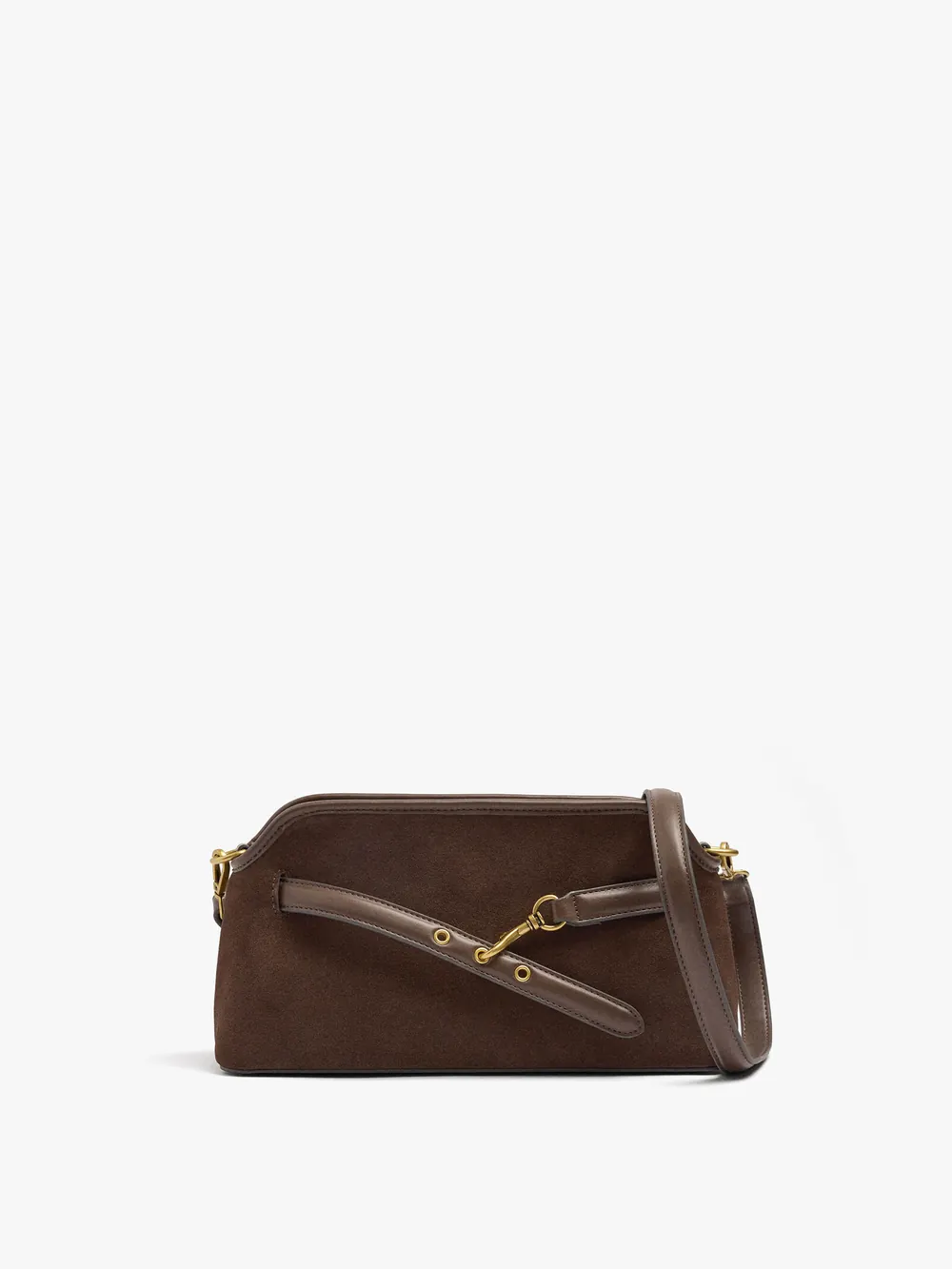 Crossbody bag leather details with belt