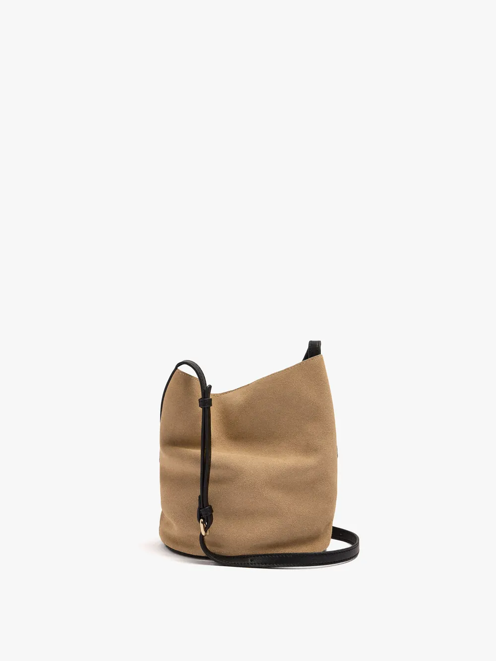 Leather bucket bag with inner pouch S
