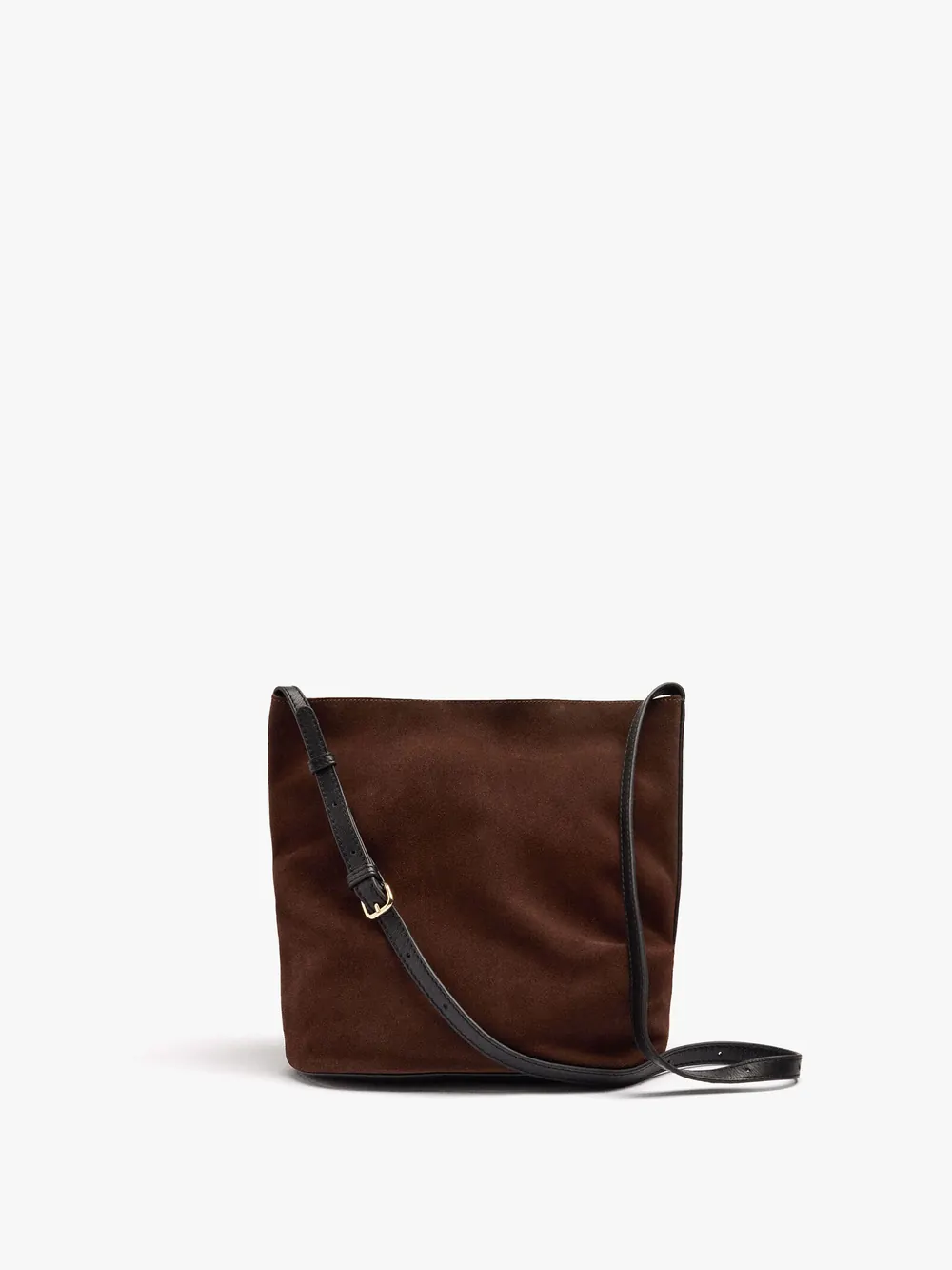 Leather bucket bag with inner pouch M
