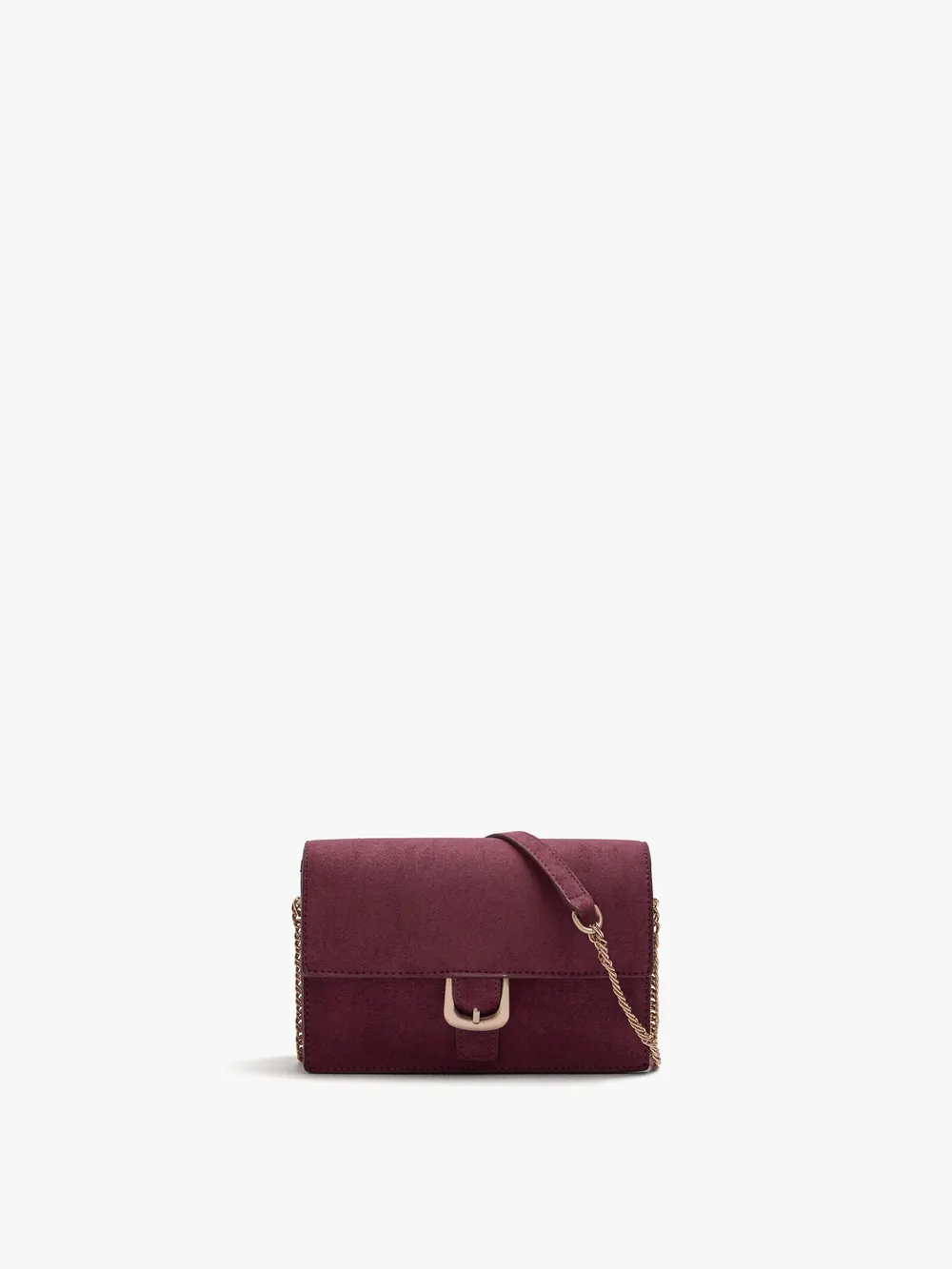 Crossbody bag with leather-effect flap