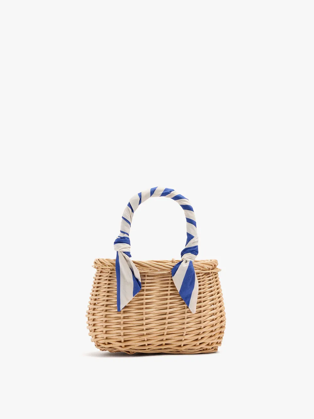 Tote bag of rattan with braided handle