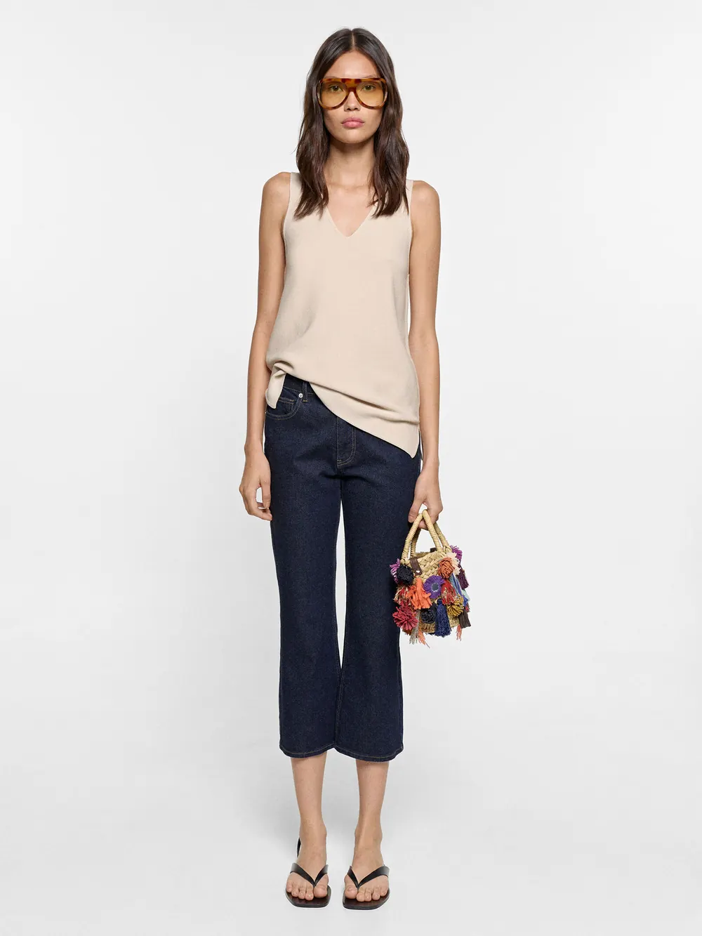 Plain knit top