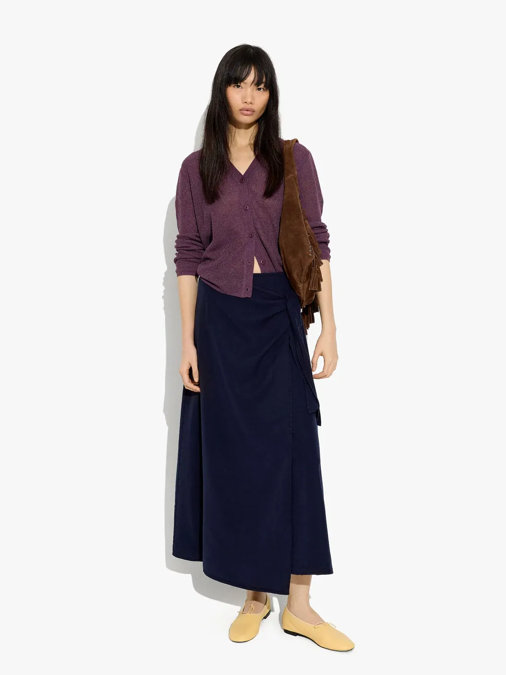 Long skirt with wrap
