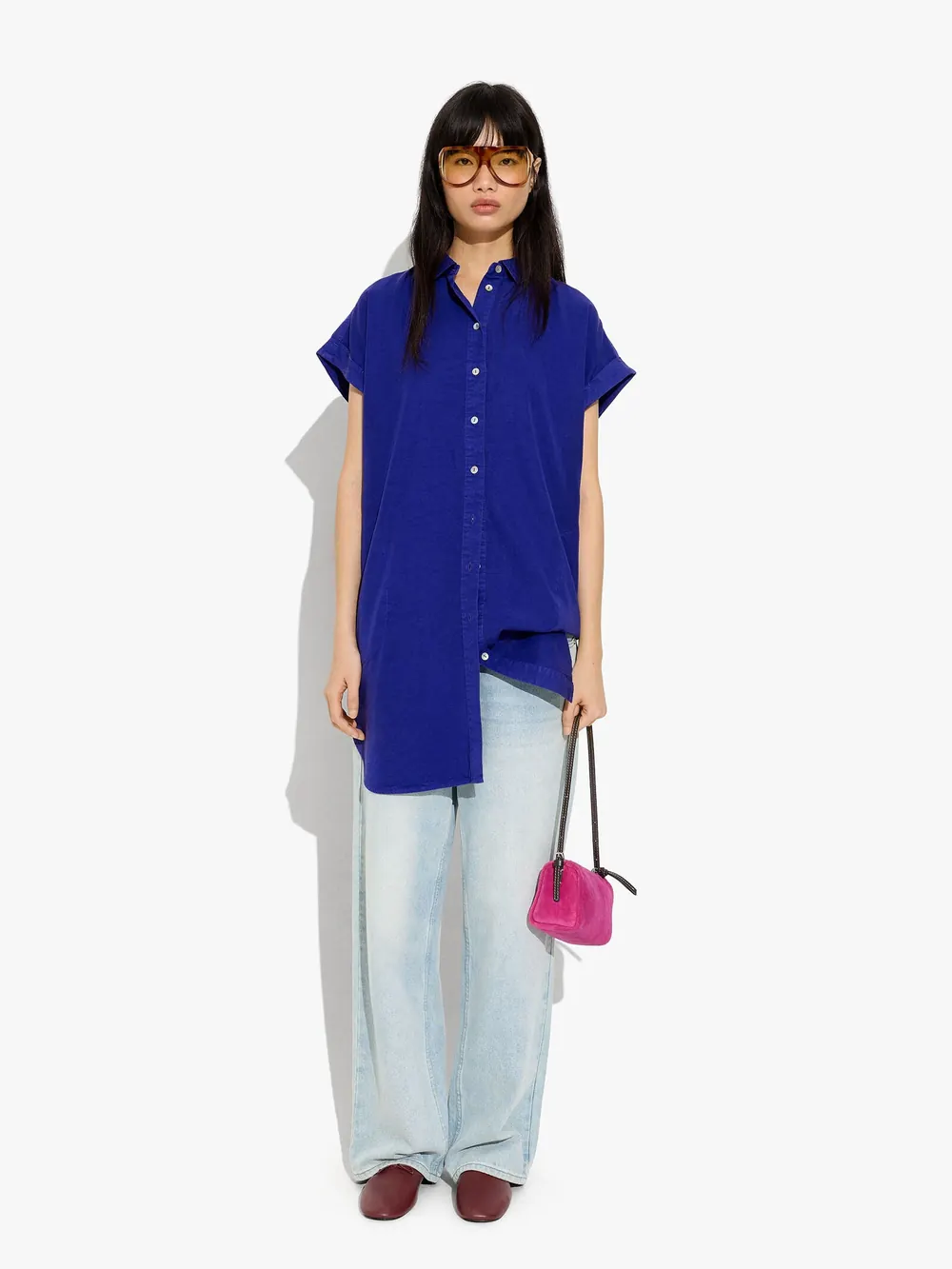 Short 100% lyocell shirt dress