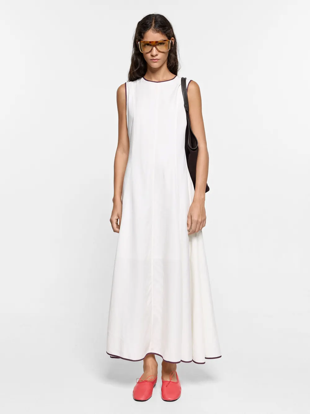 Dress with contrast edges 100% lyocell