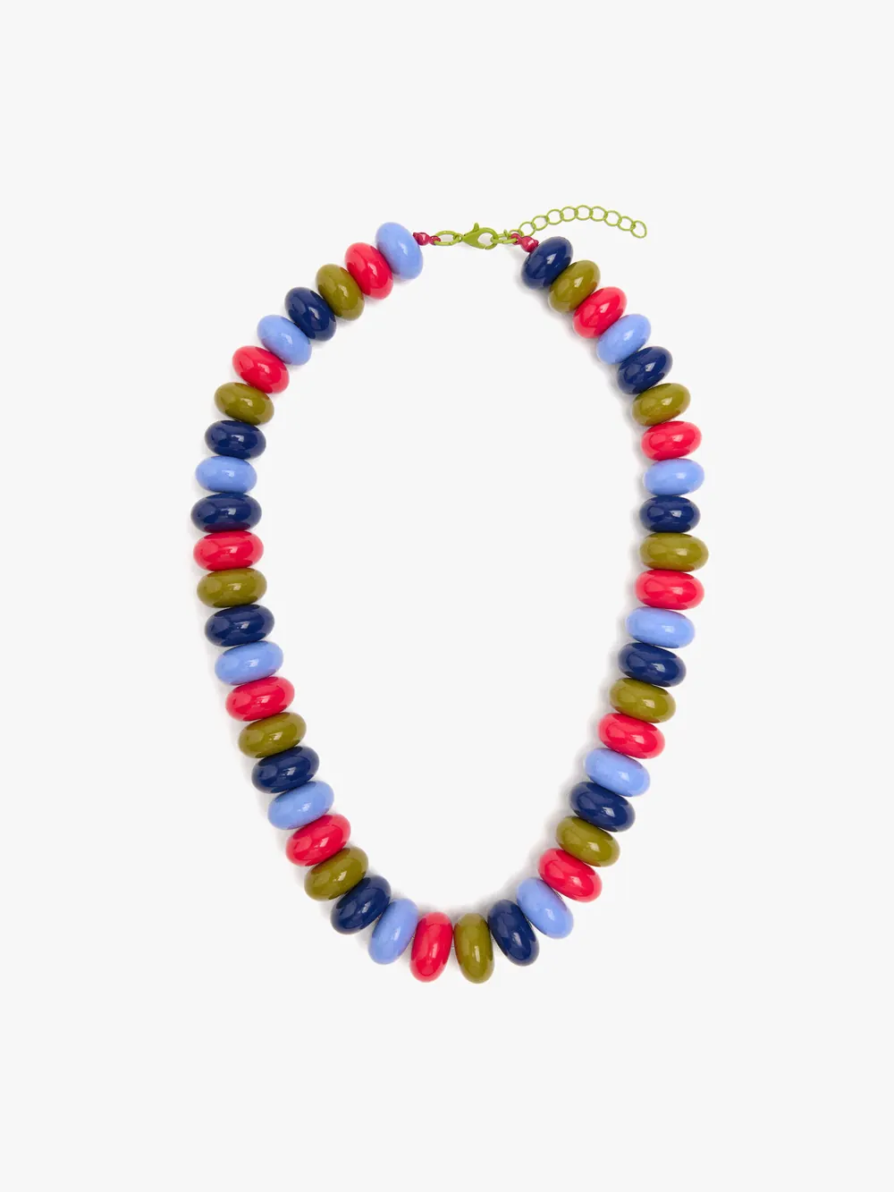 Short necklace with multicolor beads
