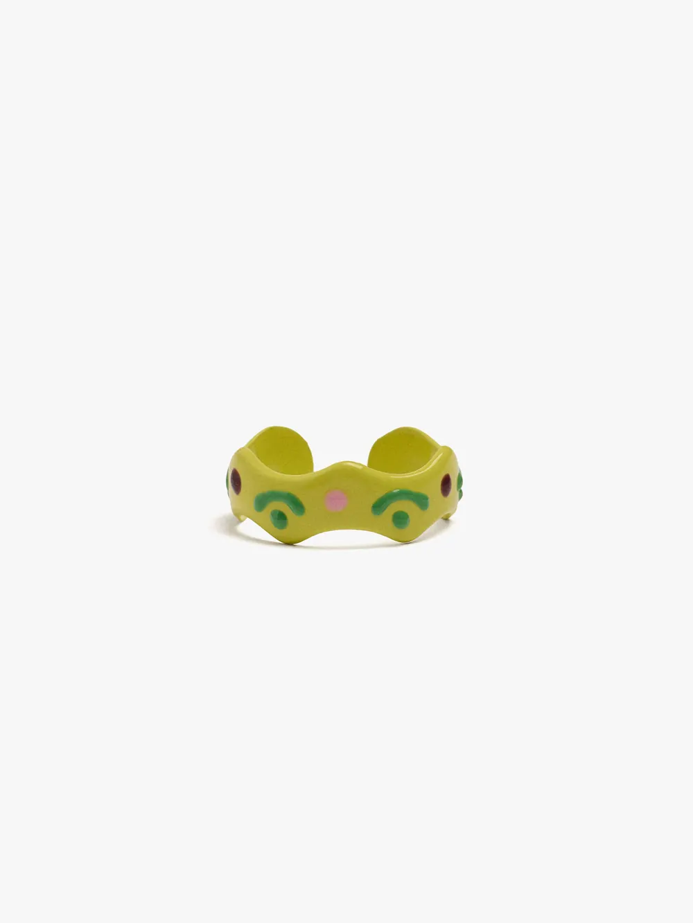 Wavy enamel ring