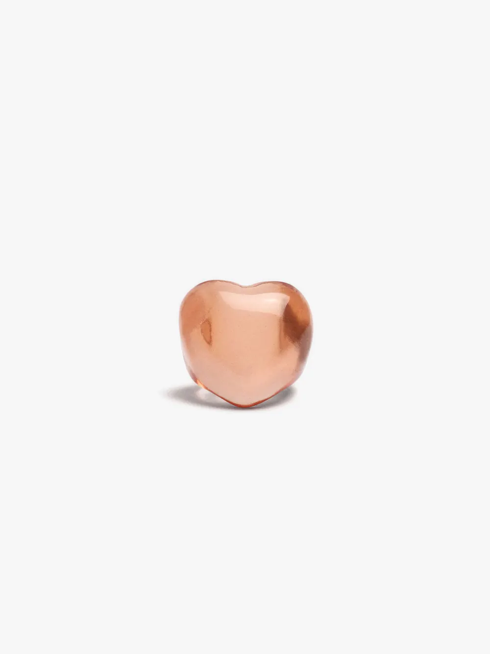 Transparent resin heart ring
