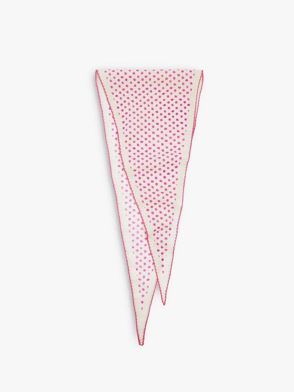 Triangular printed scarf with 100% cotton