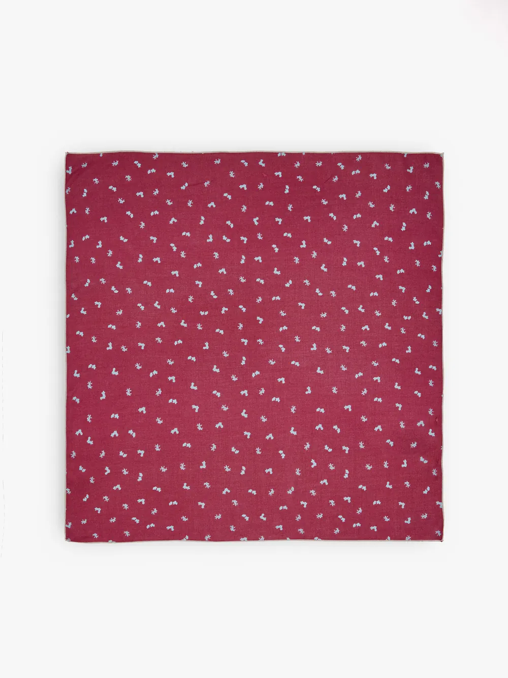 Square scarf with floral print