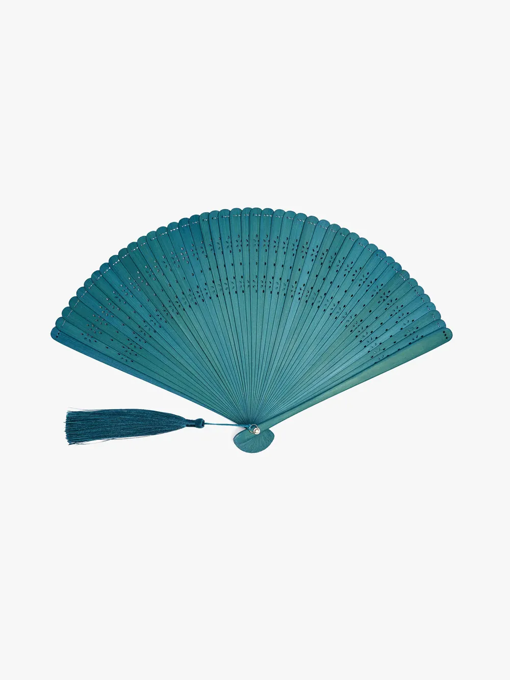 Bamboo fan with perforations