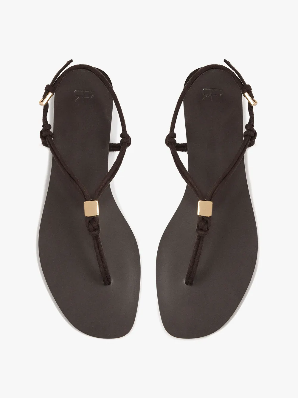 Flat thong sandals with straps